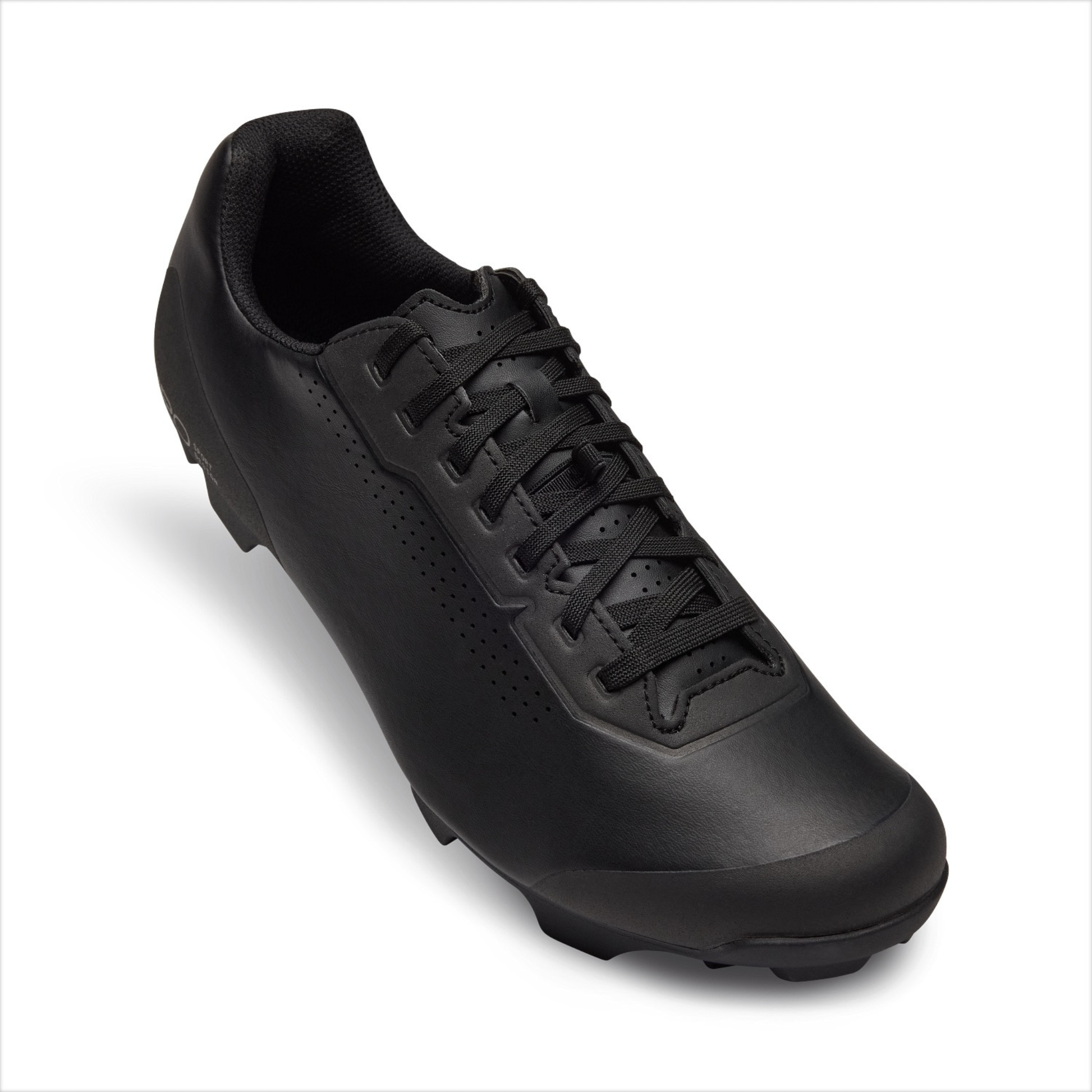 Giro Stylus XC lace-up cycling shoe, lace detail, black colour, on white background