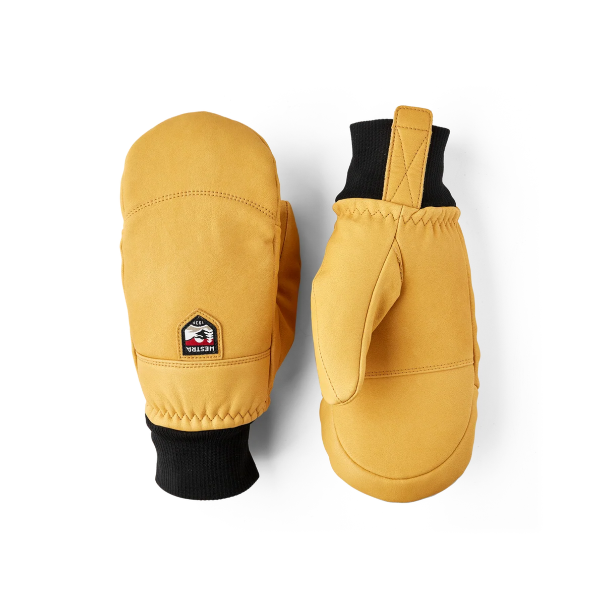 Hestra Omni Mitt insulated leather winter mittens with weather-resistant cowhide exterior, G-Loft insulation and rib-knit cuffs.