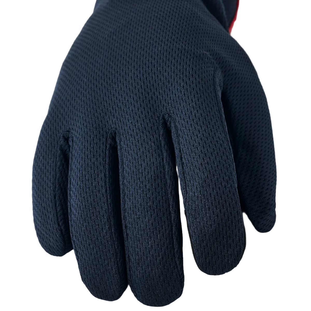 Hestra Touch Point Dry Wool 5-Finger gloves in Navy, lightweight wool-blend touchscreen-compatible glove liners for cycling and outdoor activities.