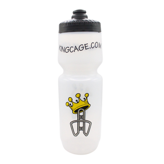 King Cage Purist 26 oz water bottle with black lid