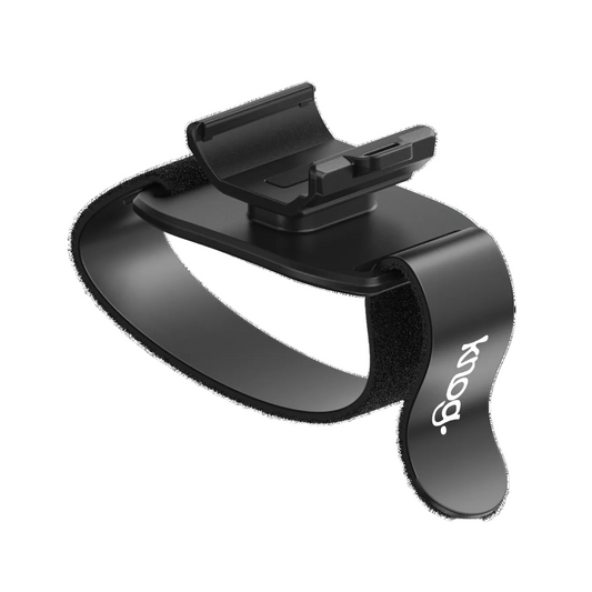 Knog Blinder Helmet Mount for securing Blinder front bike lights to helmet air vents with an extra-long Velcro strap.