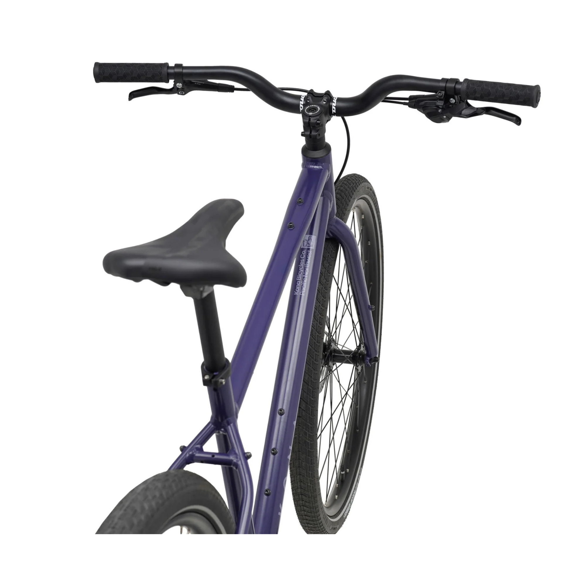 Kona Dew DL in Satin Future Dusk saddle top back view