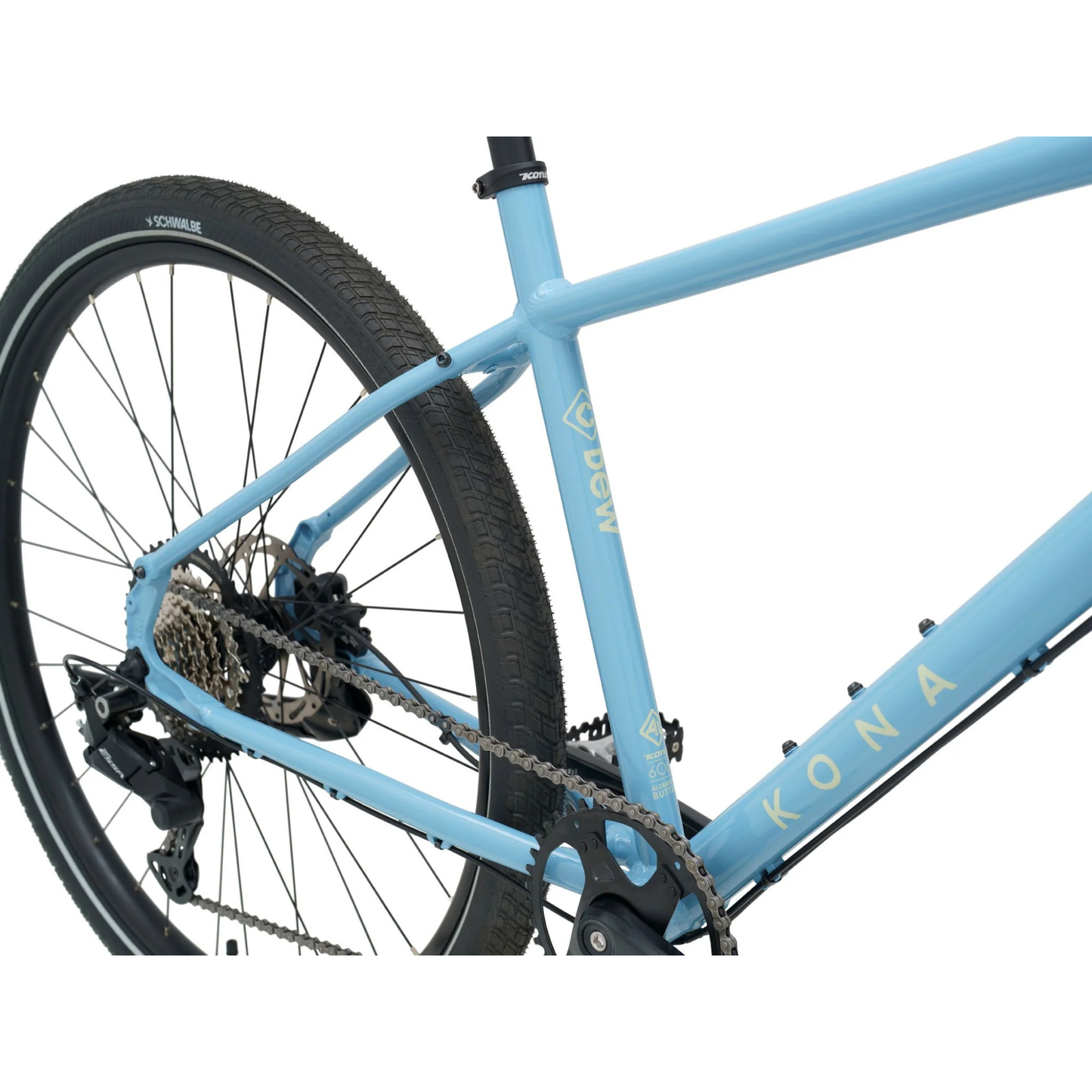 Kona Dew in Gloss Niagra with Laurel Decals chain top front view