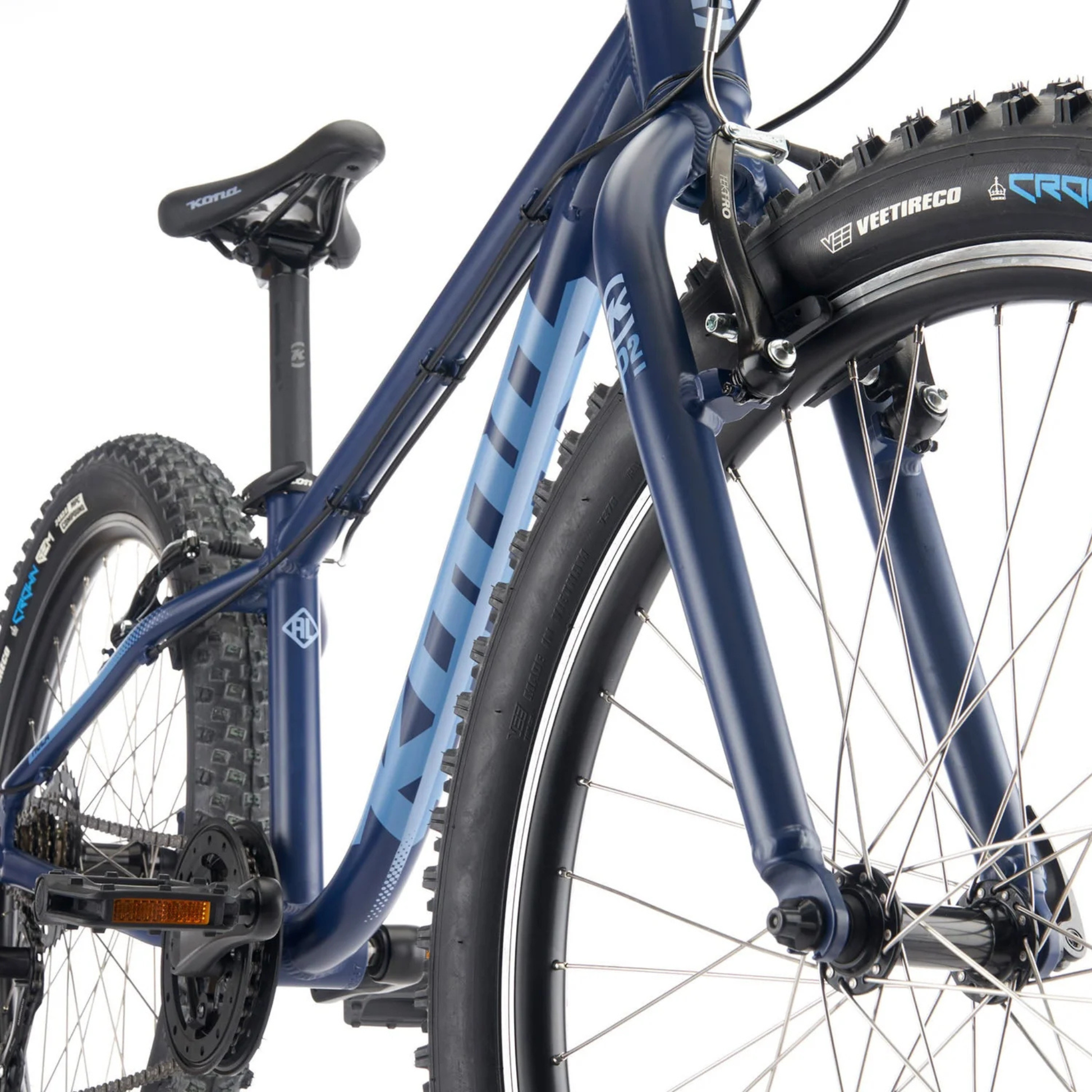 Kona Hula 24" kids mountain bike fork detail