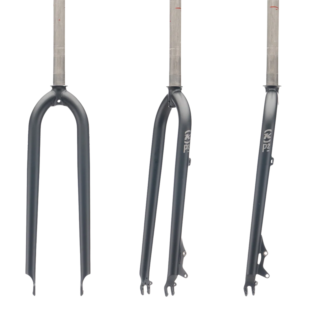 Kona Unit chromoly steel rigid bicycle fork with straight steerer, 100mm quick-release dropouts and ISO disc brake mount.