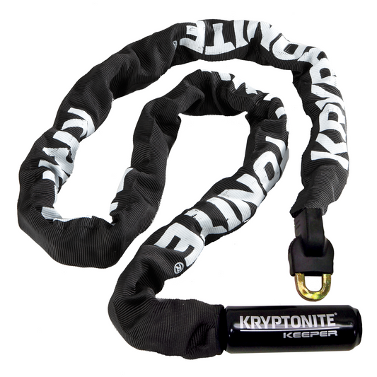 Kryptonite Keeper 712 integrated chain lock coiled with nylon sleeve