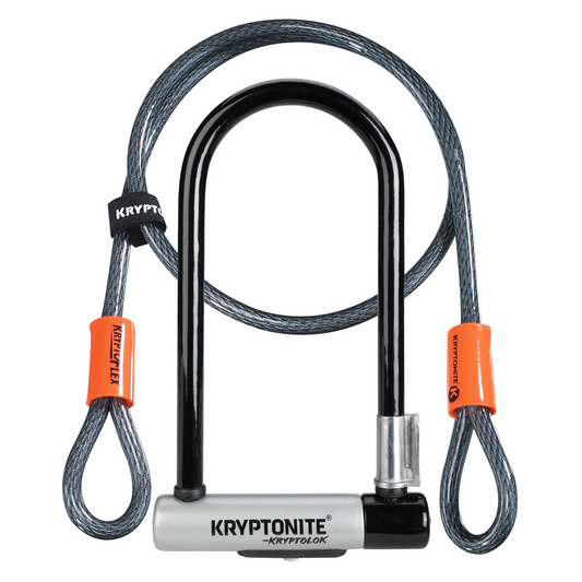 Kryptonite KryptoLok Standard U‑Lock with 4‑foot KryptoFlex cable