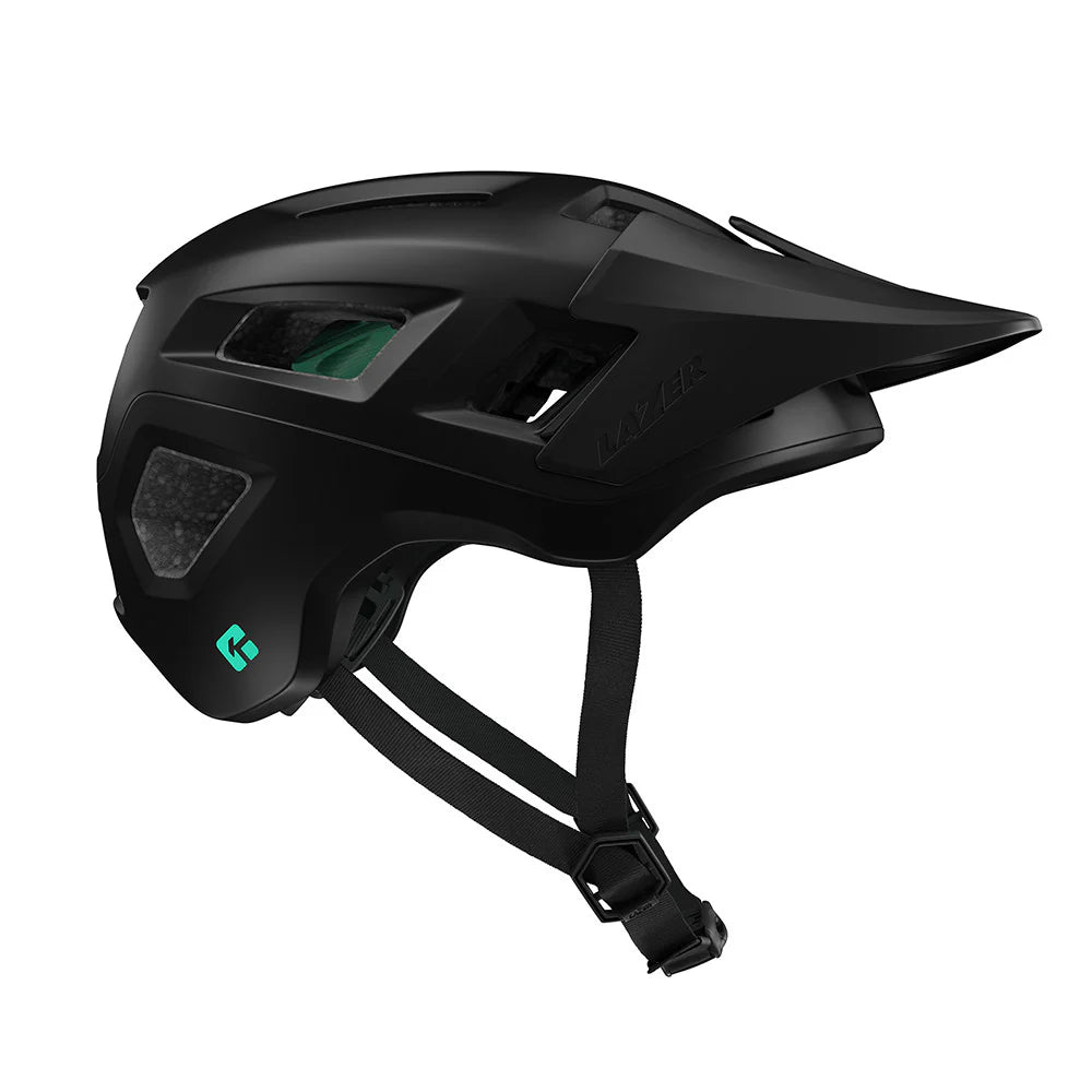 Lazer Coyote KinetiCore helmet matte black right side view