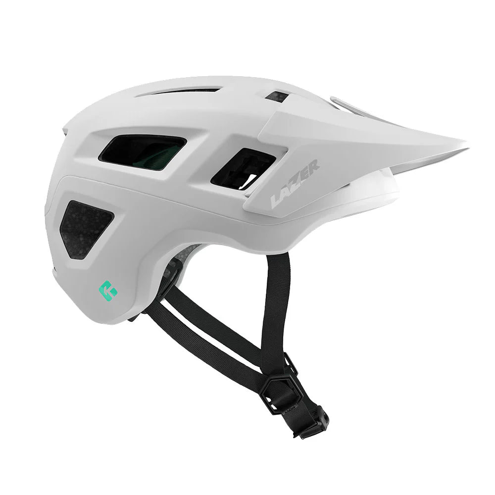 Lazer Coyote KinetiCore helmet white right side view