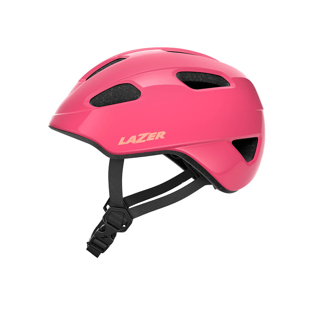 Lazer Pnut KinetiCore 2.0 fuchsia helmet left view
