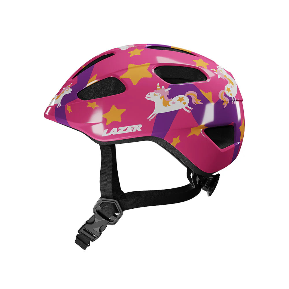 Lazer Pnut KinetiCore 2.0 purple pony helmet left view