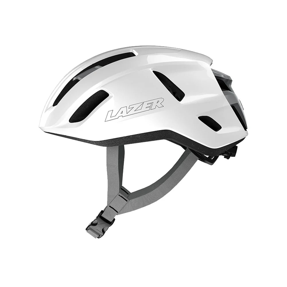 Lazer Sphere KinetiCore helmet white silver left view