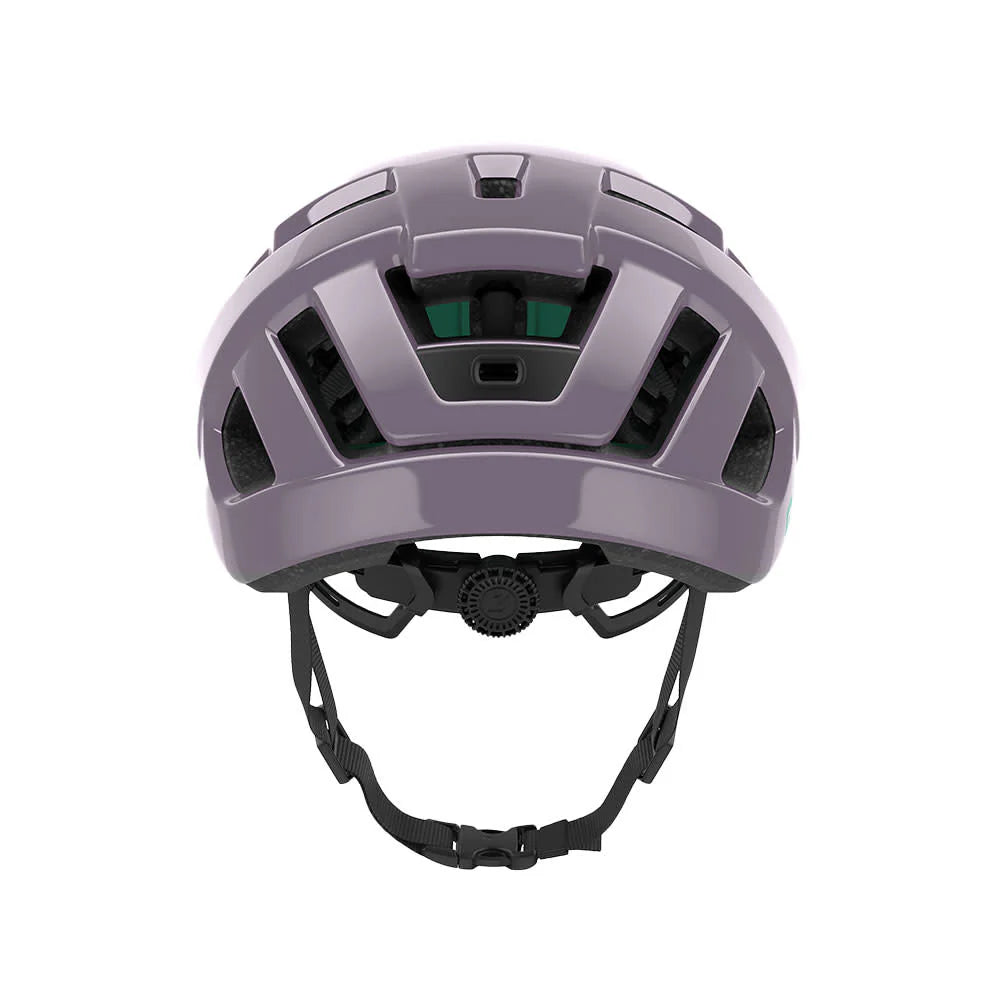Lazer Tempo KinetiCore helmet mulberry back view