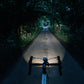 Magicshine EVO 1100 bike light iluminating a path