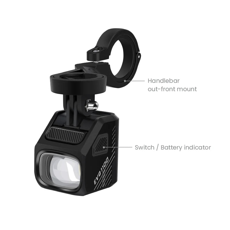 Magicshine EVO 1100 Out-front mount plus battery indicator instructions view