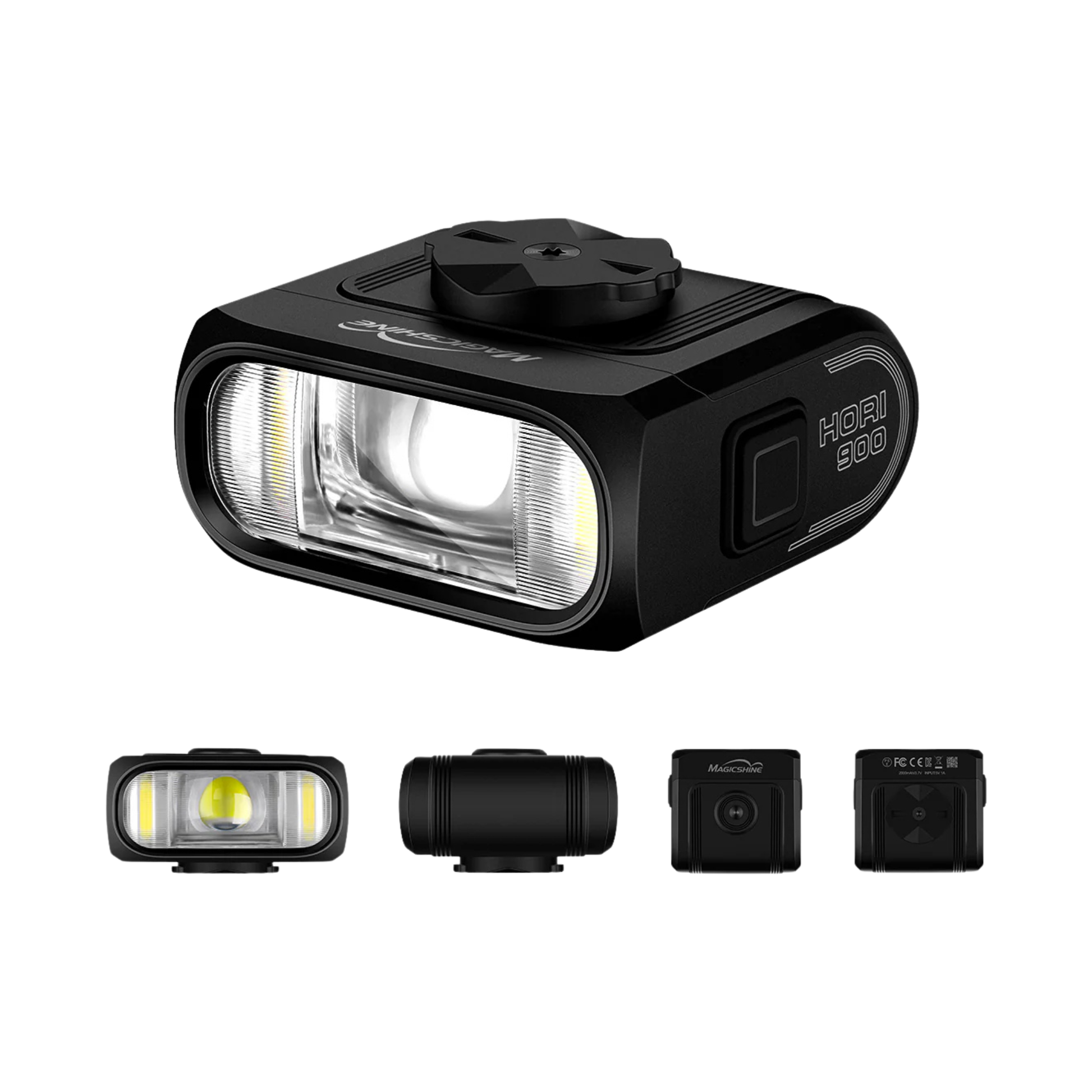 Magicshine Hori 900 dual mount system closeup with different views