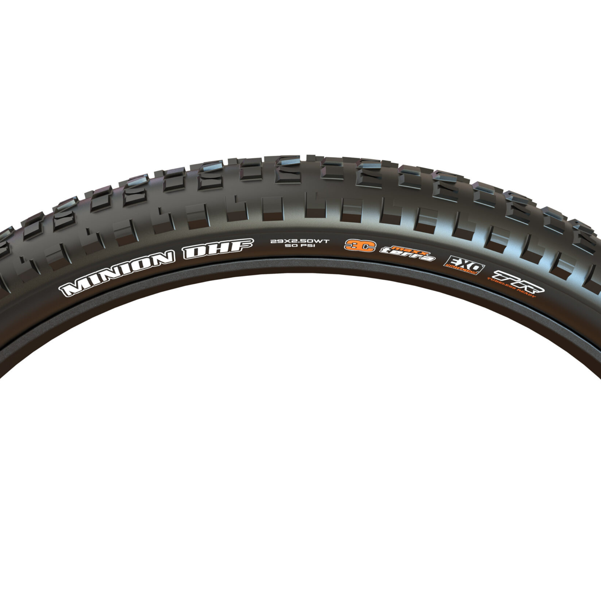 Close up of Maxxis Minion DHF side wall