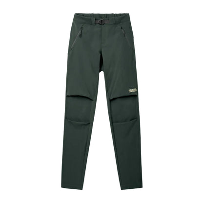 Dark green PeDaLED Yuma Trail Pants for trail riding, bikepacking and adventure cycling
