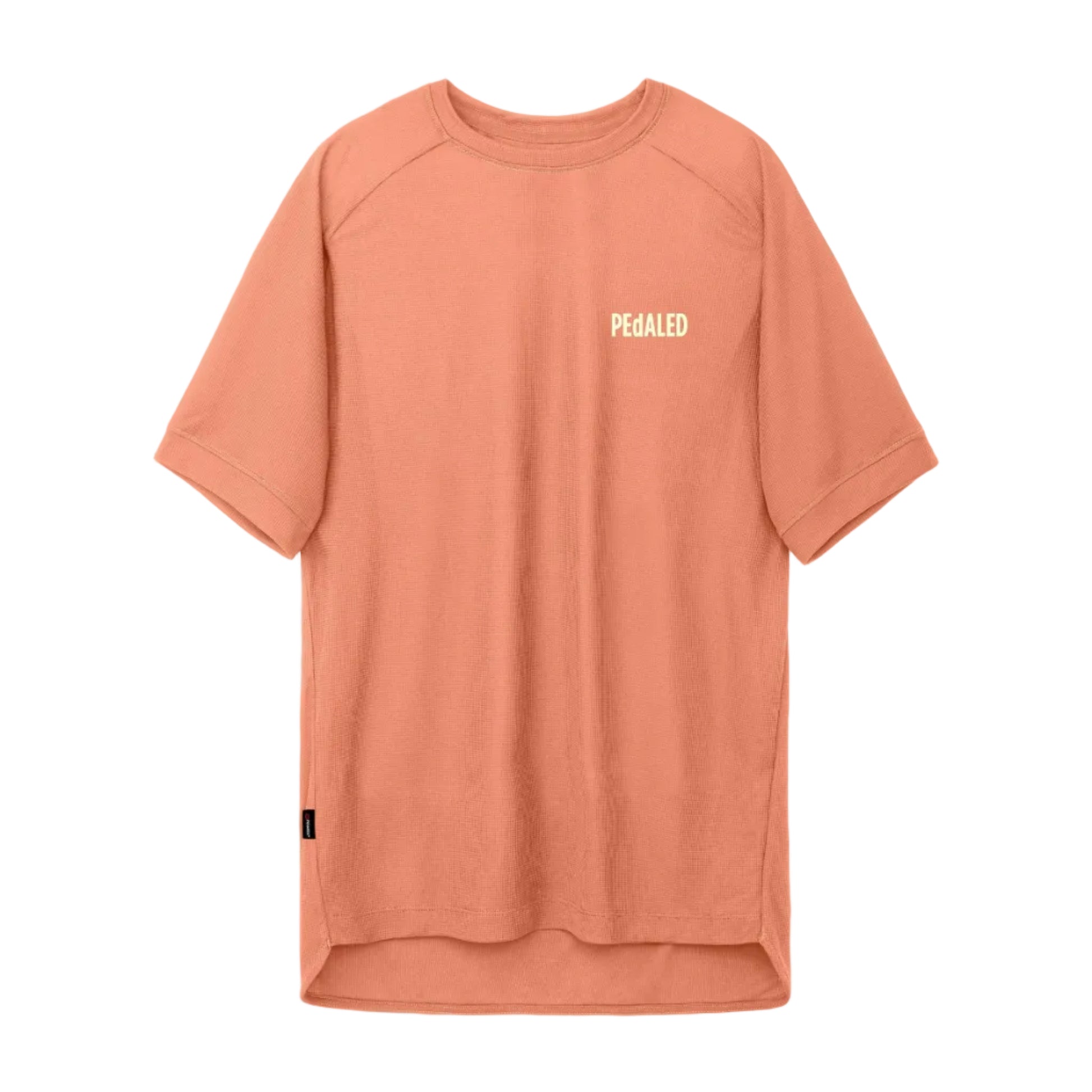 PeDaLED Yuma Trail Power Dry Tee is a cycling tech tee for gravel, trail and bikepacking available in grey and orange