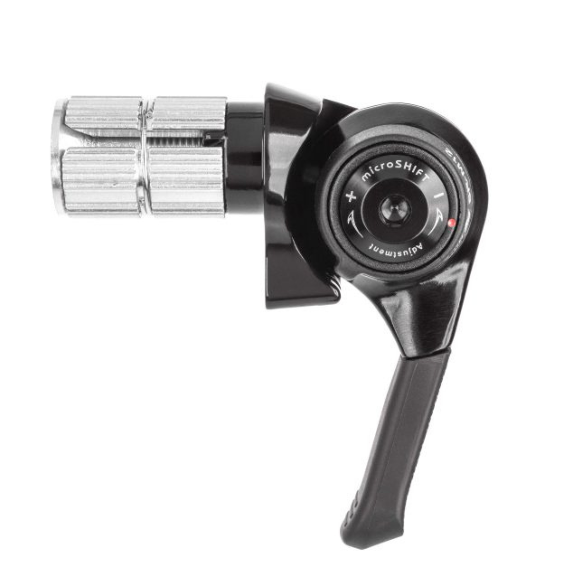 Close-up of microSHIFT 12-speed bar end shifter