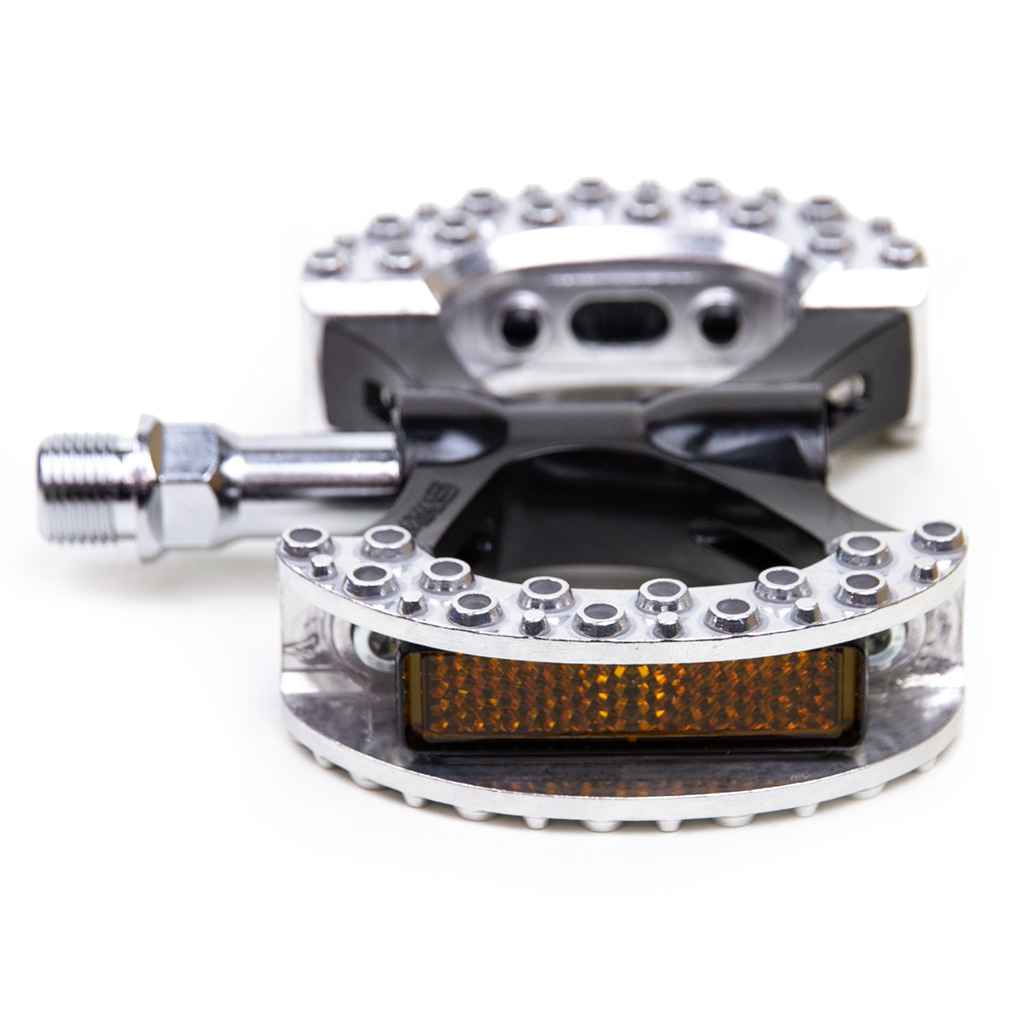 MKS Pambda BL Special black aluminum flat bicycle pedals made in Japan with a Blue Lug exclusive colourway.