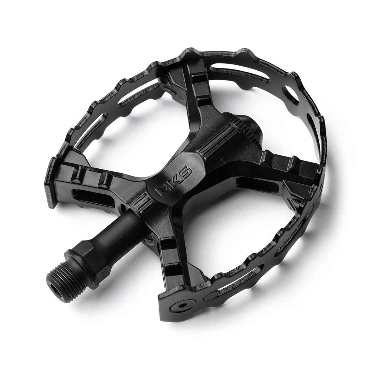 MKS for Blue Lug XC-III Bear Trap flat pedals, Made in Japan aluminum platform bicycle pedals with 9/16-inch spindles sold as a pair
