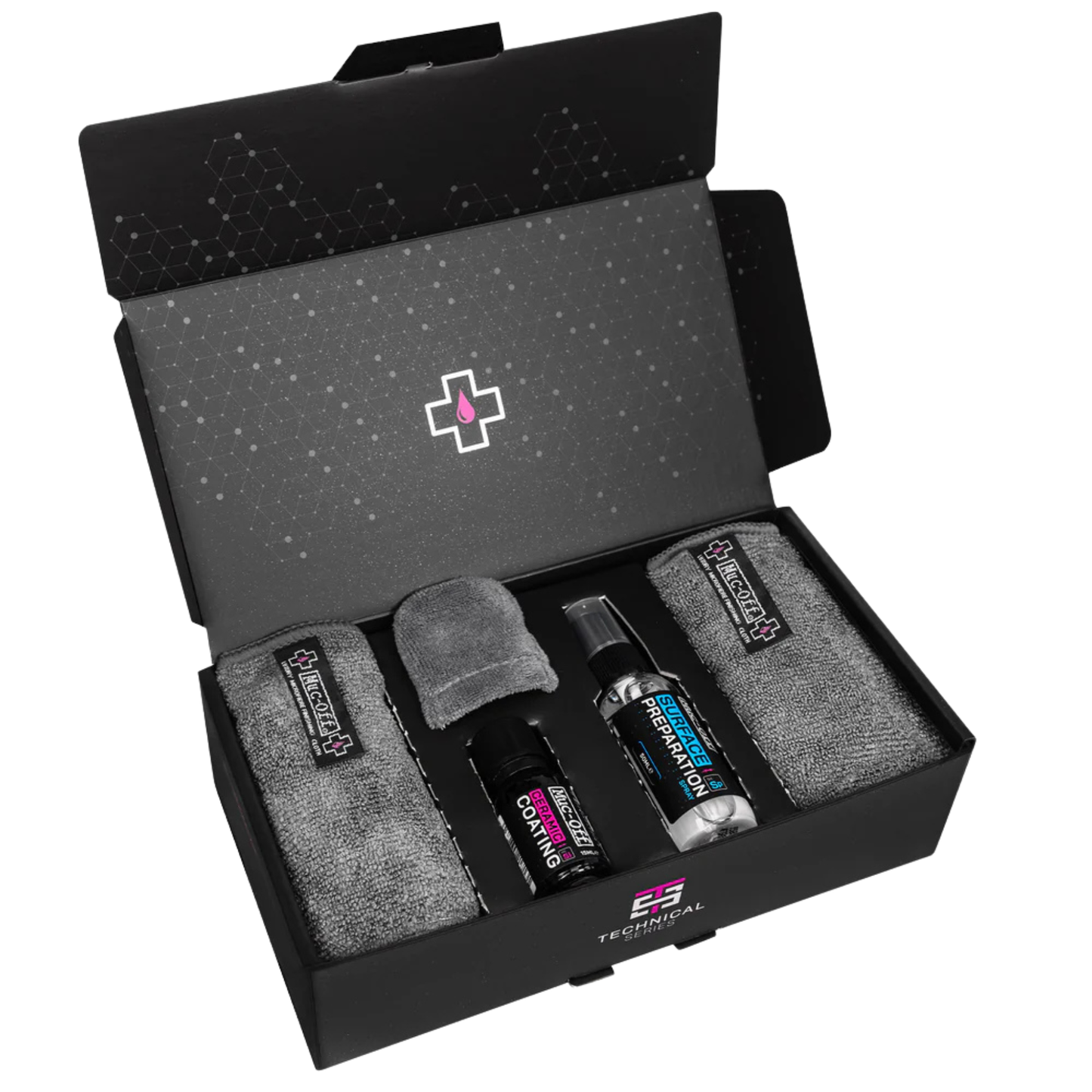 Muc Off Ceramic Protection Kit inside an opened box