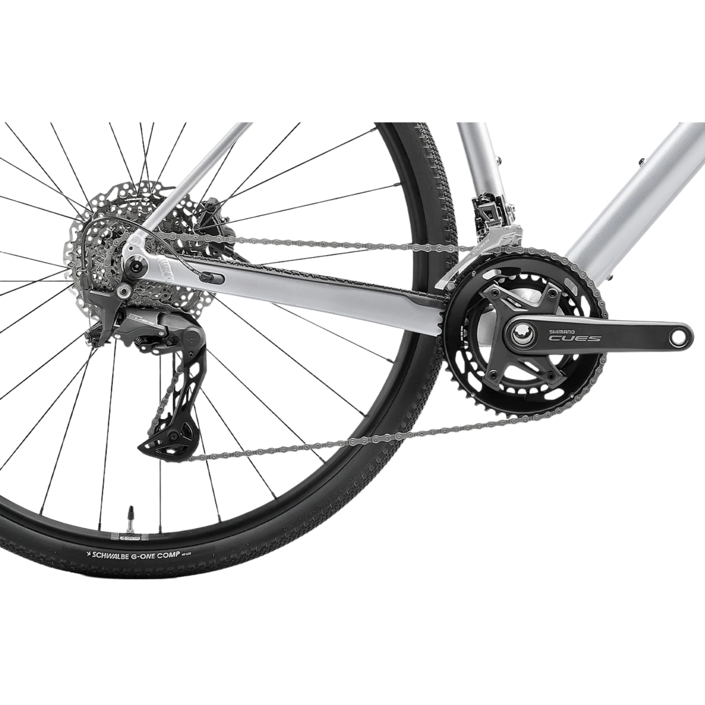 Norco Search A CUES 2×10 gravel bike drivetrain view
