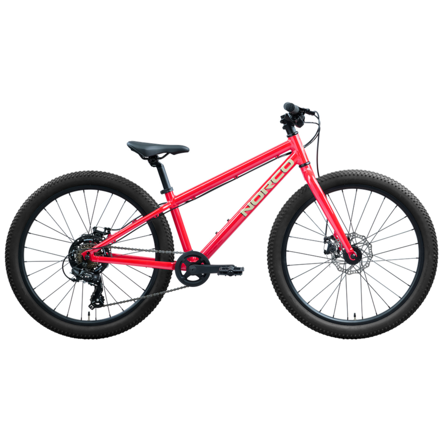 Norco Storm 24 Disc youth mountain bike red driving side full bike view