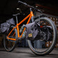 Old Man Mountain Impala Lowrider front bicycle rack with extra-low pannier rails, aluminum cargo deck and adjustable fit for wheels up to 29". Designed for bikepacking, adventures and cargo.