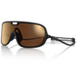 Ombraz Refugio Armless Sunglasses in Charcoal Frame Colour with Brown with Bronze Mirror lens angled view