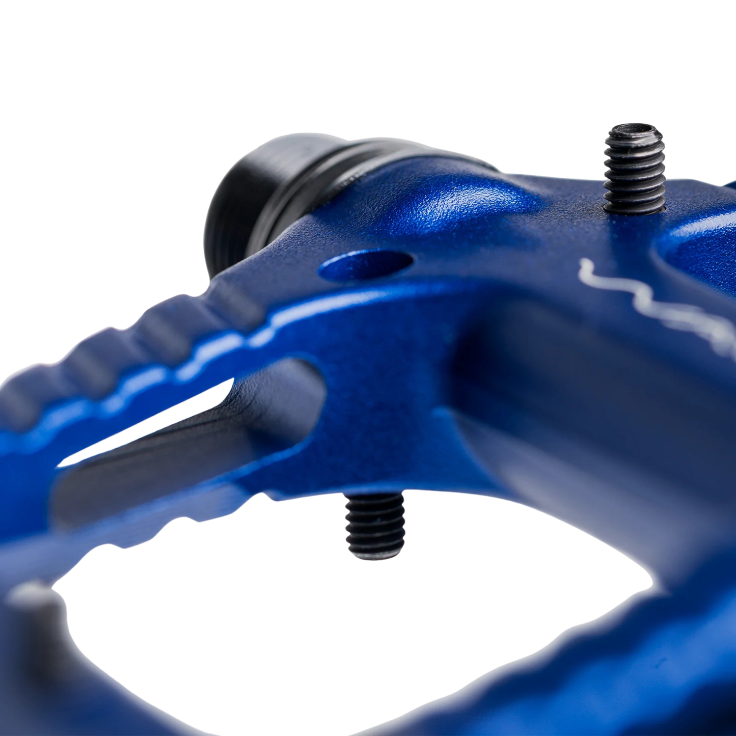OneUp Components Wave Pedals hollow pin detail dark blue