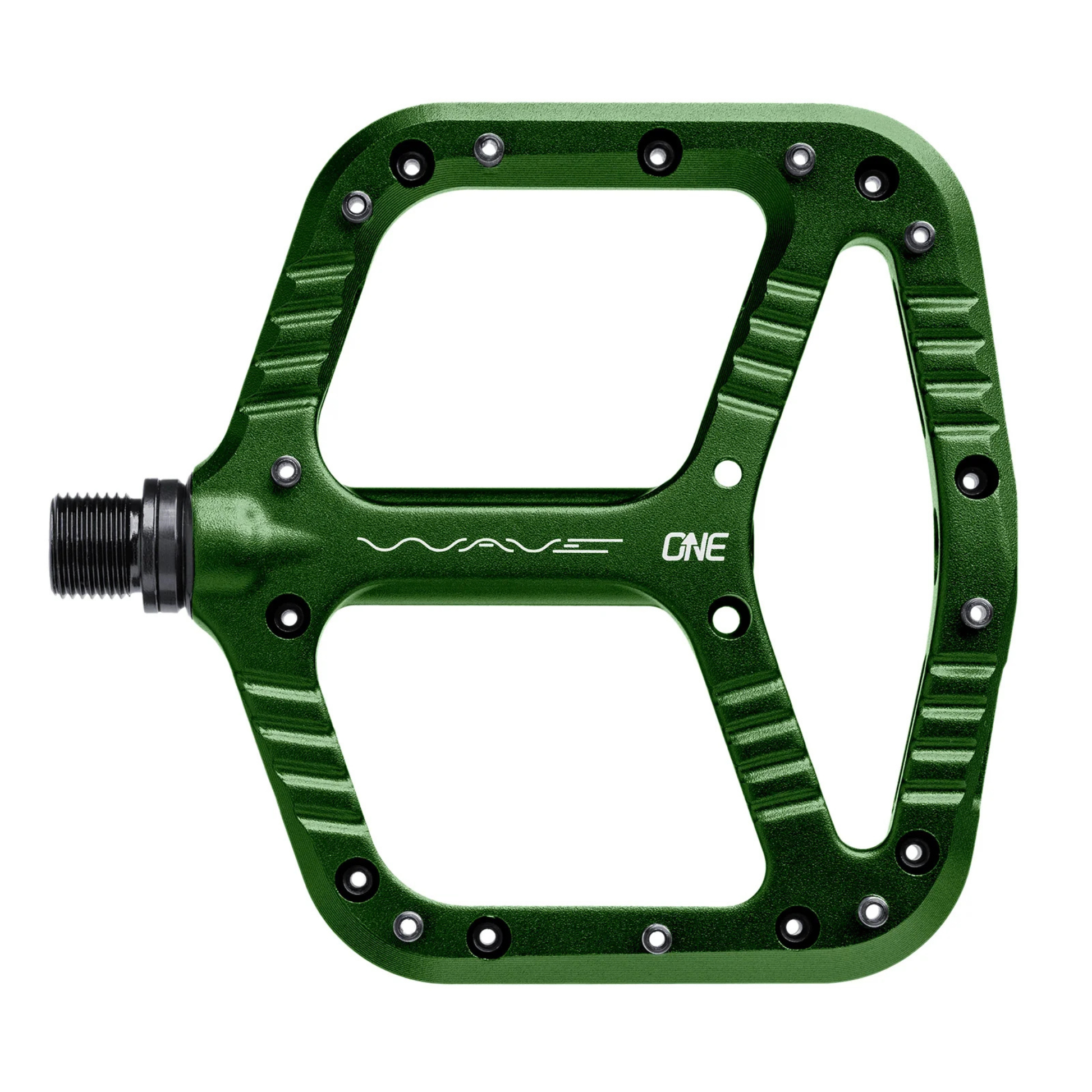 OneUp Components Wave Pedals flat pedals dark green top view