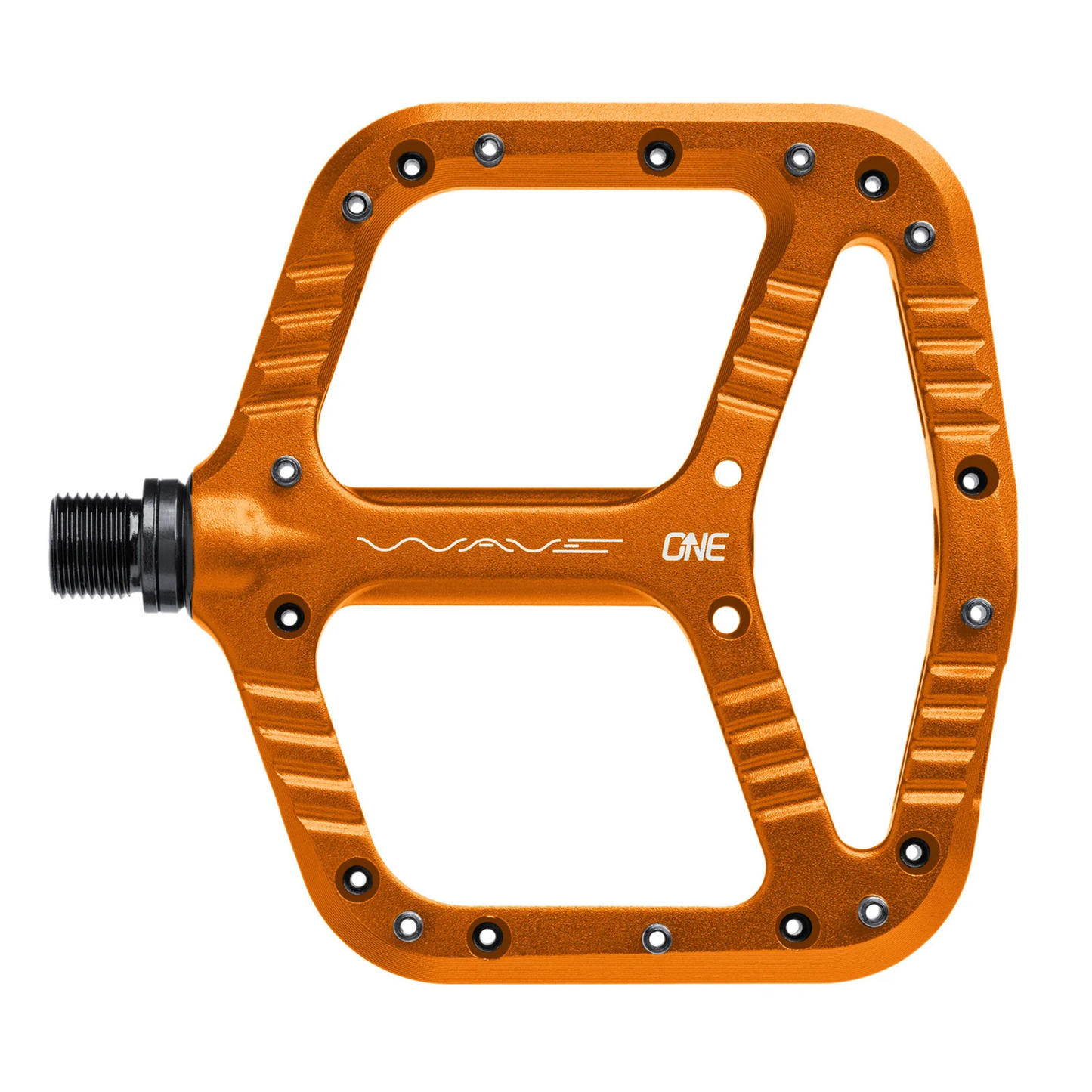 OneUp Components Wave Pedals flat pedals orange flat view
