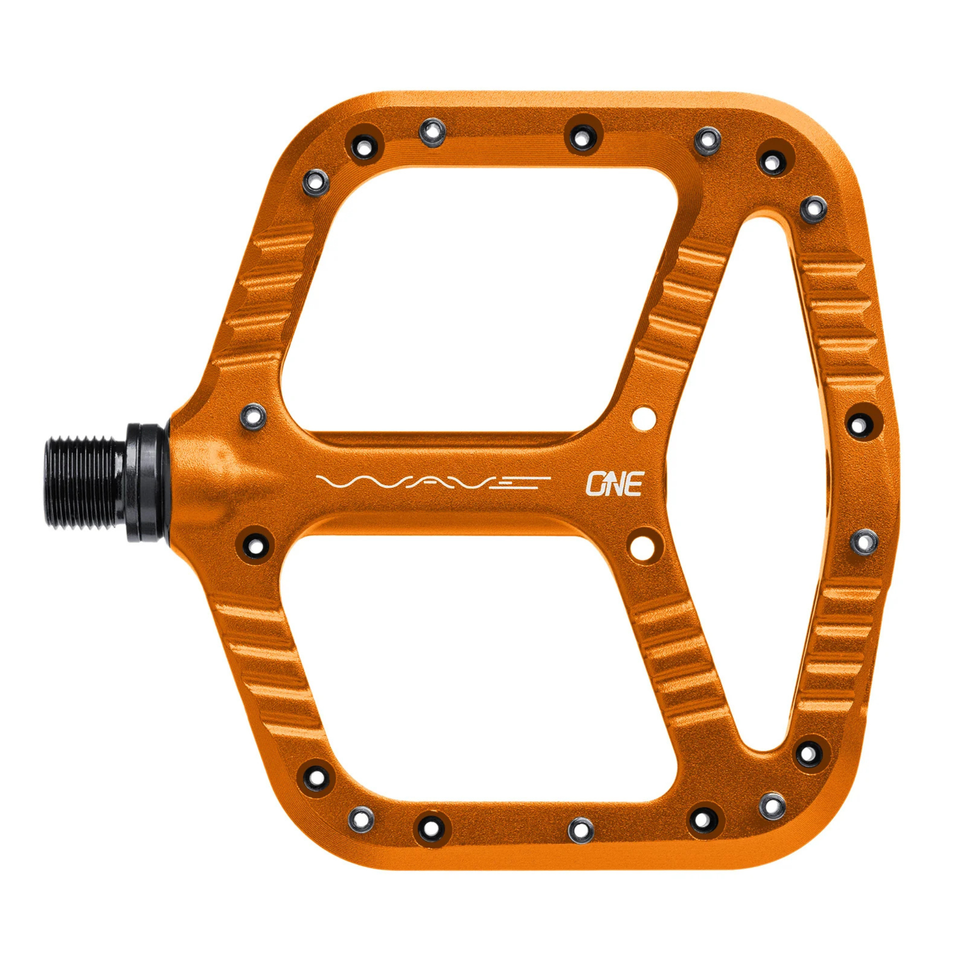 OneUp Components Wave Pedals flat pedals orange flat view