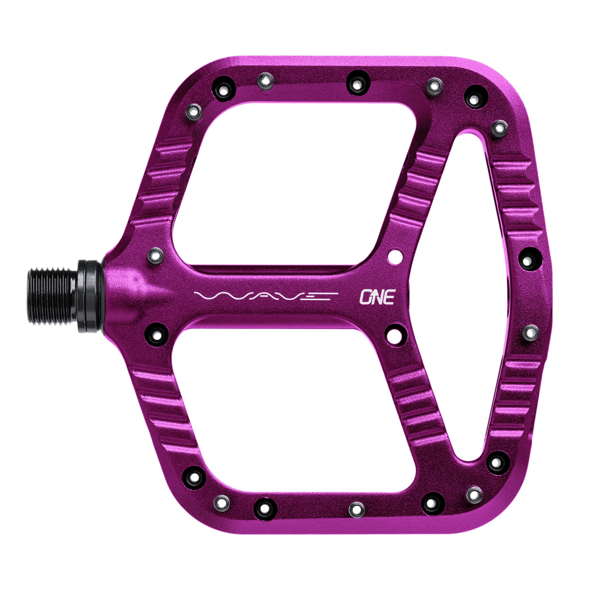 OneUp Components Wave Pedals flat pedals purple top view