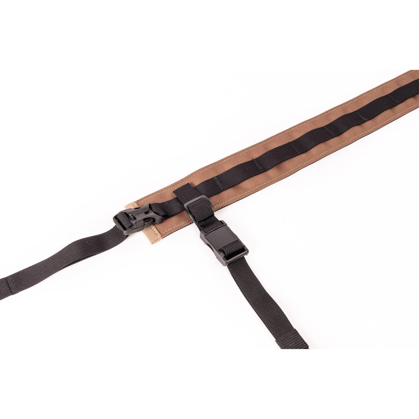 Outer Shell camera strap brown closed buckle