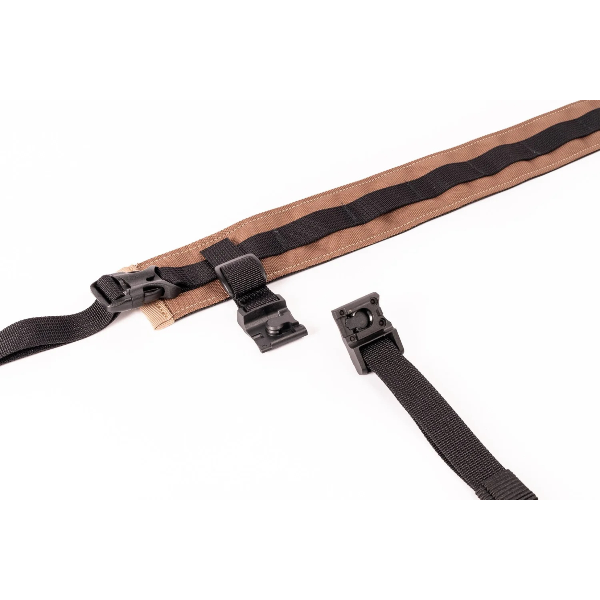 Outer Shell camera strap brown open buckle 