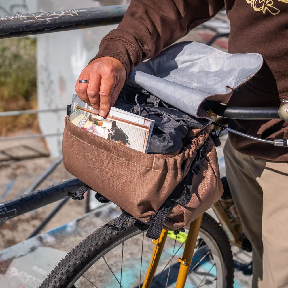 Outer Shell Mega Bar Bag loaded for ridding 