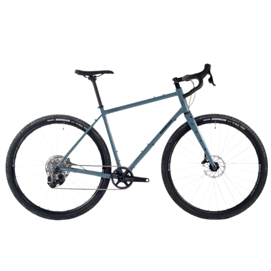 Panorama Anticosti GRX 610 gravel bike with carbon fork driving side view
