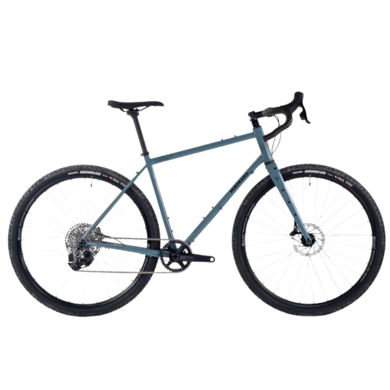 Panorama Anticosti GRX 610 gravel bike with carbon fork driving side view