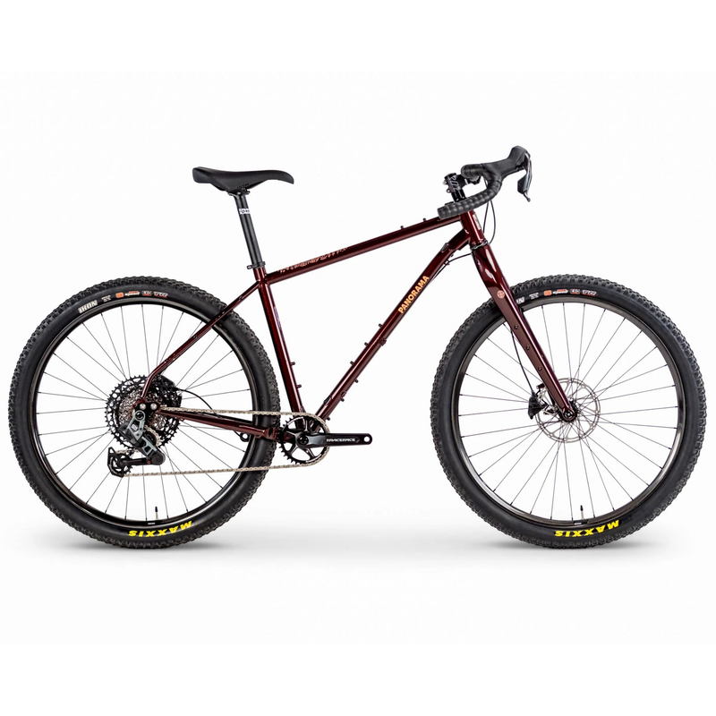 Panorama Taïga EXP 3 steel adventure bike with Shimano GRX drivetrain and 29-inch wheels for bikepacking and off-road touring side profile