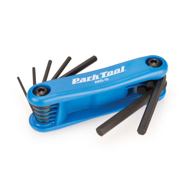 Park Tool AWS-10 fold up hex wrench set with the hex out of the handle