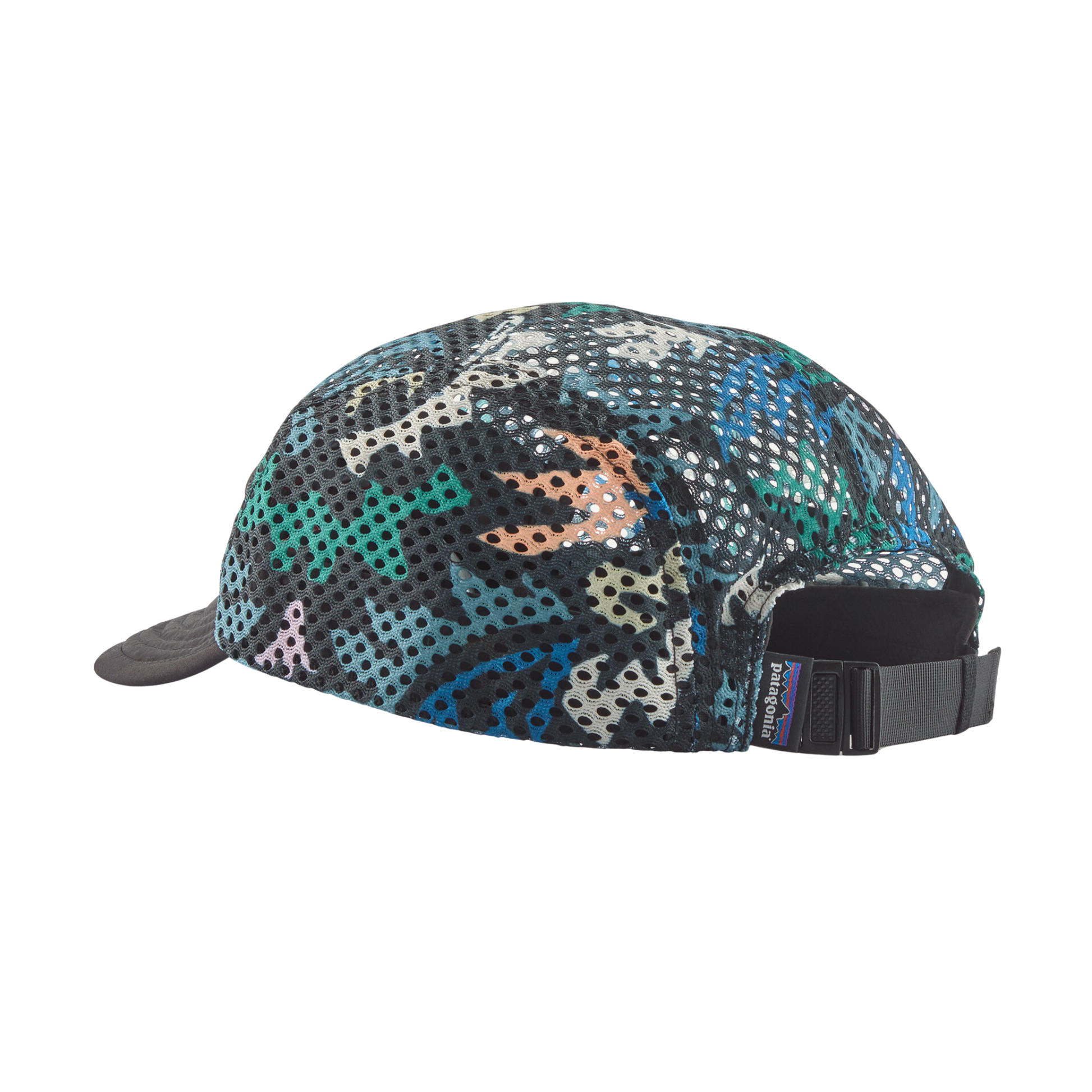 Patagonia Duckbill Running Cap Moon Black: Kaleido back view