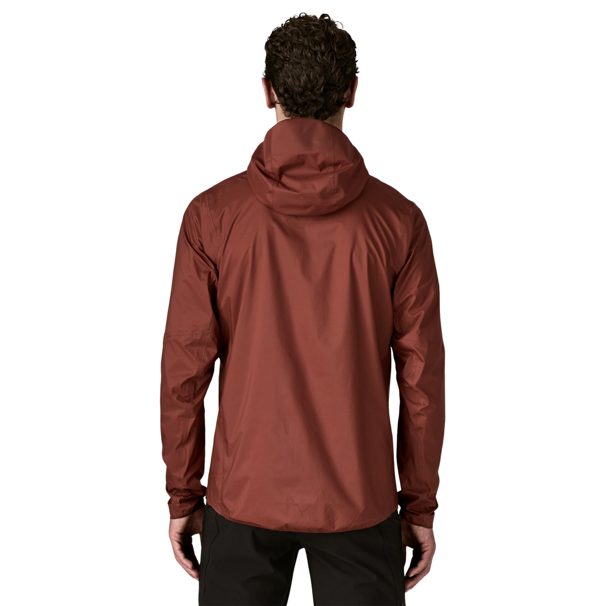 Patagonia Men’s Trail Craft Mountain Bike Jacket in Dried Vanilla detail of the back of the jacket