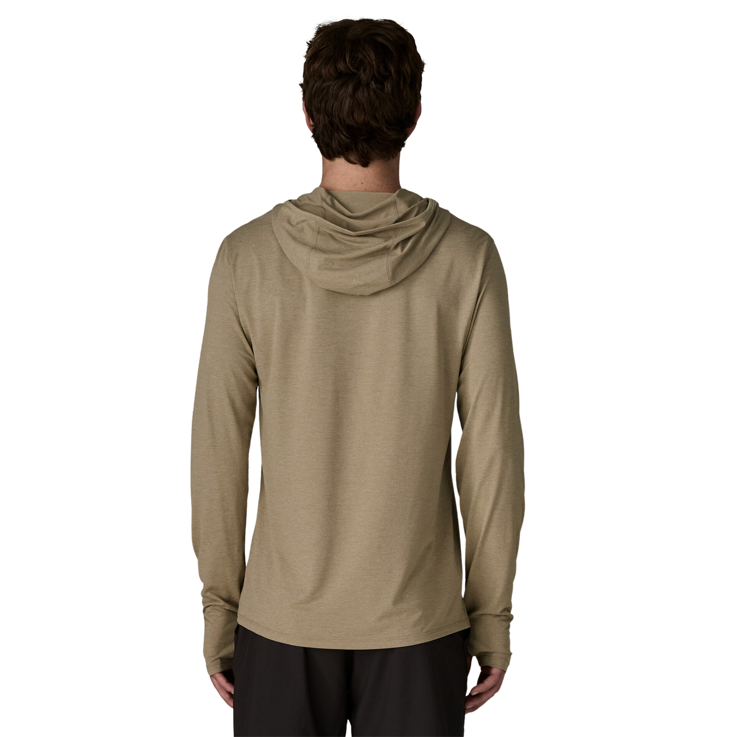 Patagonia Men’s Capilene Cool Sun Hoody fit in use back view