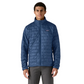 Patagonia Nano Puff Insulated Jacket in clement blue, worn by model, front