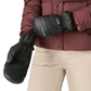 Model pulling on Patagonia Nano Puff Insulated Mittens