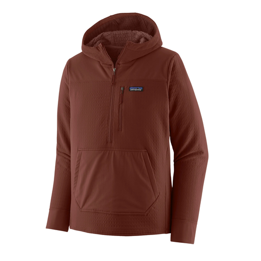 Patagonia Men’s R2 TechFace Pullover Midlayer Fleece in dried vanilla 