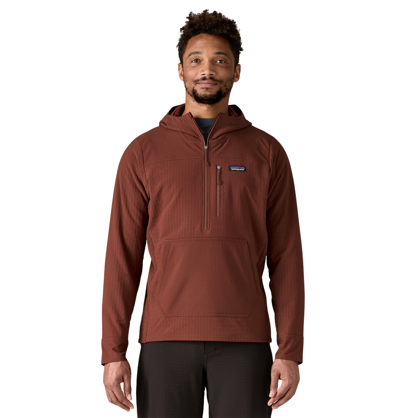 Patagonia Men’s R2 TechFace Pullover Midlayer Fleece in dried vanilla , front